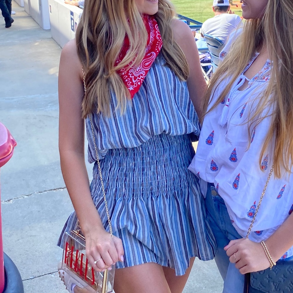 Planet blue strapless dress